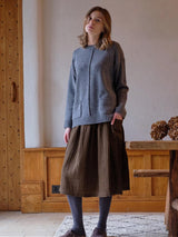 Immaculate Vegan - BIBICO Nora Cotton Skirt | Olive Check UK8 / EU36 / US4 / Khaki Check