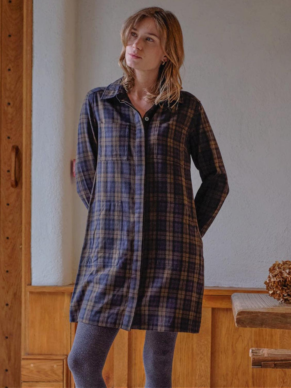 Ocean Cotton Shirt Dress