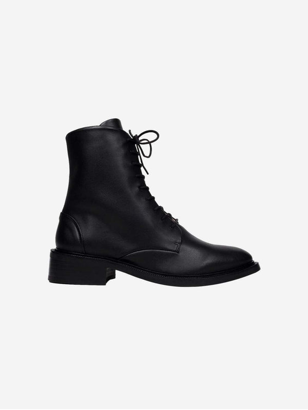 BIKKOU 2pm Walk the City Vegan Leather Boots | Black UK3 / EU36 / US5