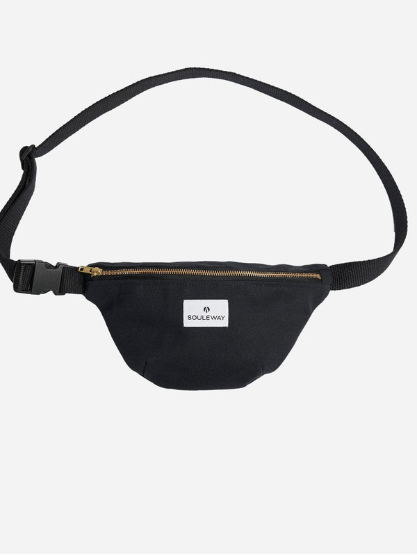 Souleway Natural Cotton Canvas Bum Bag | Night Black Night Black