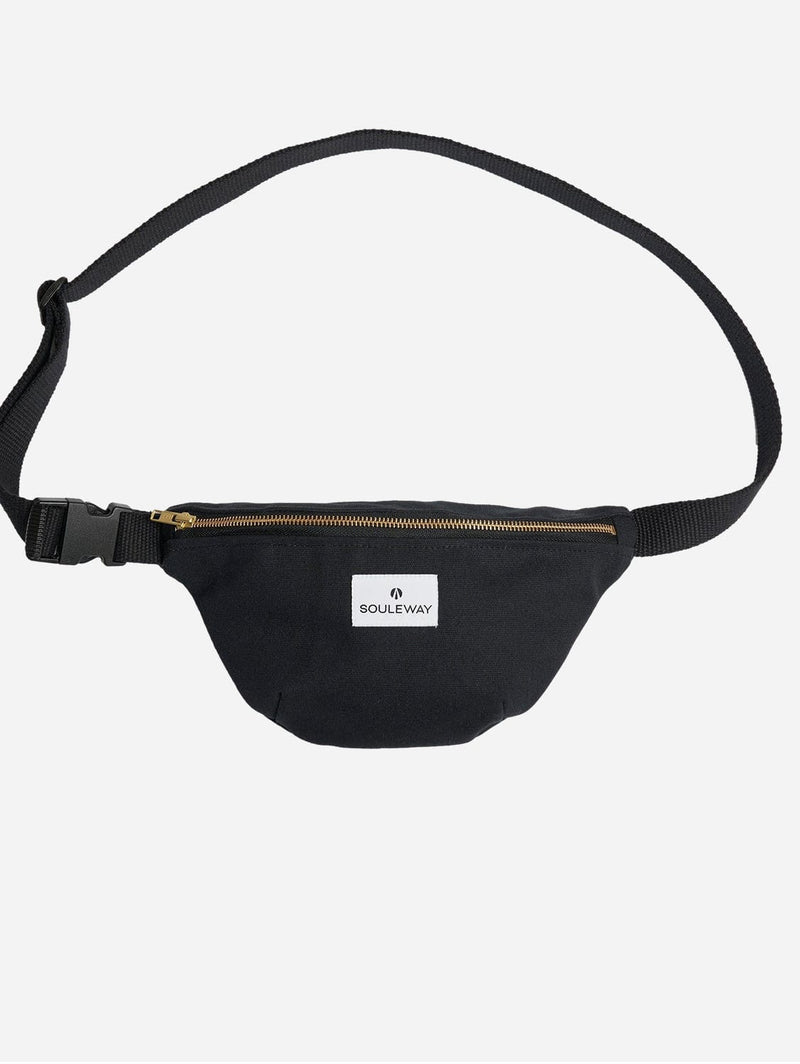 Souleway Natural Cotton Canvas Bum Bag | Night Black Night Black