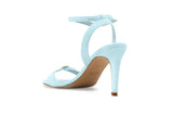 Immaculate Vegan - BLOOM Anna Vegan Velvet Heeled Sandals | Sky Blue