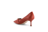 Immaculate Vegan - BLOOM Beryl Apple Leather Small Heel Pumps | Rust