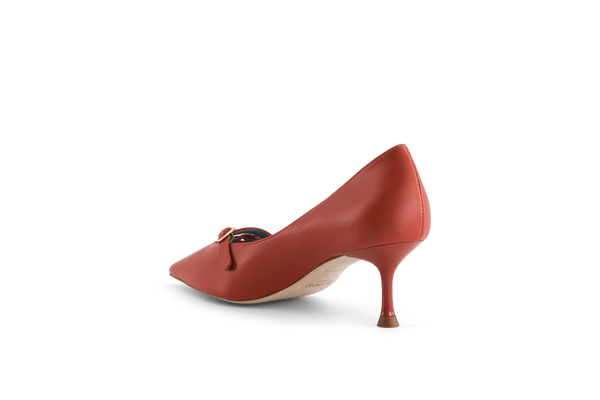 BLOOM Beryl Apple Leather Small Heel Pumps | Rust