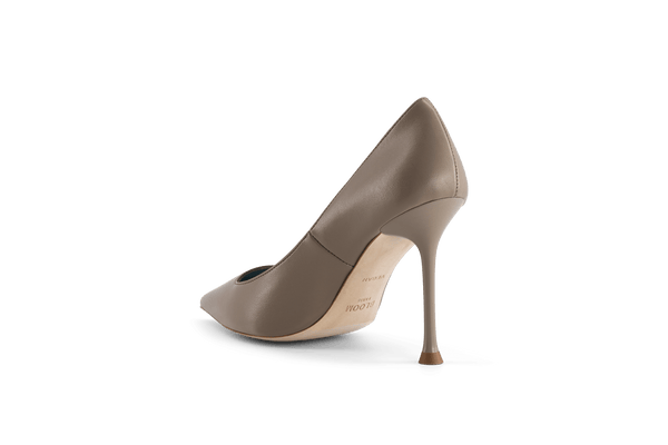 BLOOM Juliette Apple Leather Heeled Vegan Pumps | Taupe