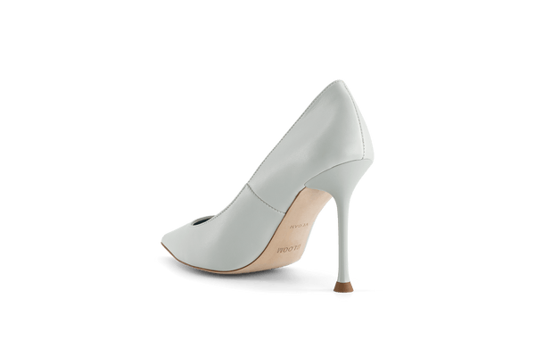 BLOOM Juliette Apple Leather Vegan Heeled Pumps | Ice Blue