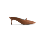 Immaculate Vegan - BLOOM Sixte Apple Leather Vegan Heeled Mules | Brown