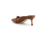 Immaculate Vegan - BLOOM Sixte Apple Leather Vegan Heeled Mules | Brown