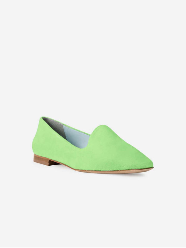 BLOOM Tara Vegan Velvet Slipper Pumps | Green UK3 / EU36 / US5