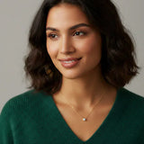 Immaculate Vegan - BLOOMTINE Illuminess™ Sterling Silver 'Light Inside Her' Single Stone Necklace | Silver