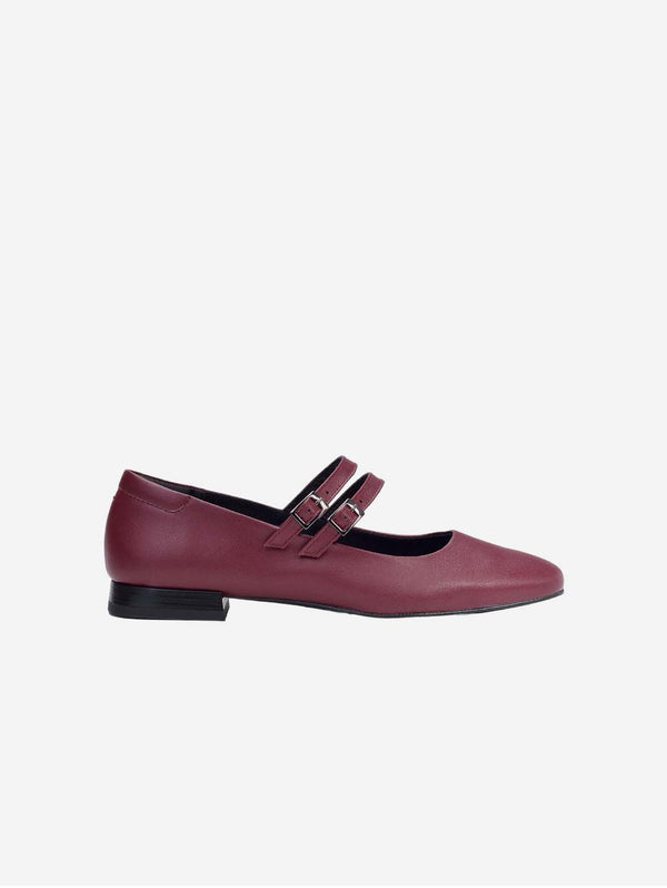 Mary Jane Vegea® Grape Leather Vegan Pumps | Cherry