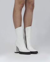 Bohema Ritual Boots White Vegea leather ankle boots
