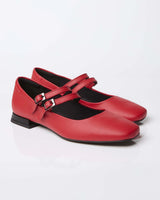 Immaculate Vegan - Bohema Strawberry Mary Jane Pumps red pumps made of grape-based vegan leather