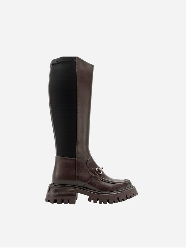 Prologue Shoes Chapel Vegan Knee High Leather Boots | Brown