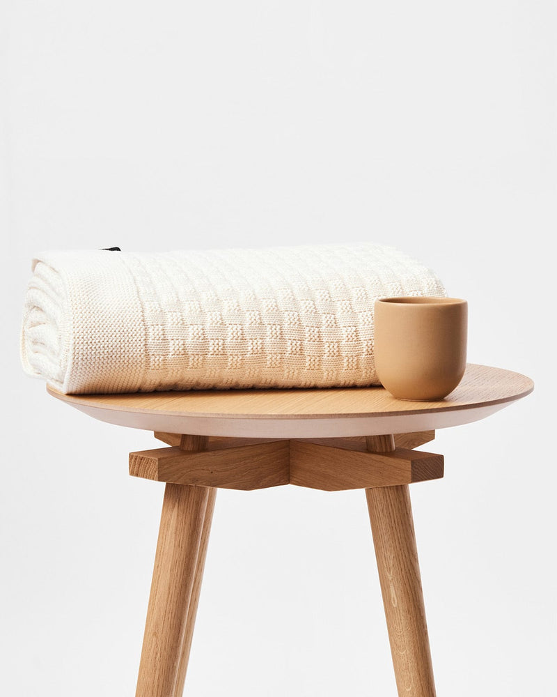 Mila.Vert Organic cotton knitted blanket