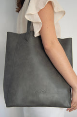 Immaculate Vegan - Canussa Basic Vegan Leather Everyday Tote Bag | Grey