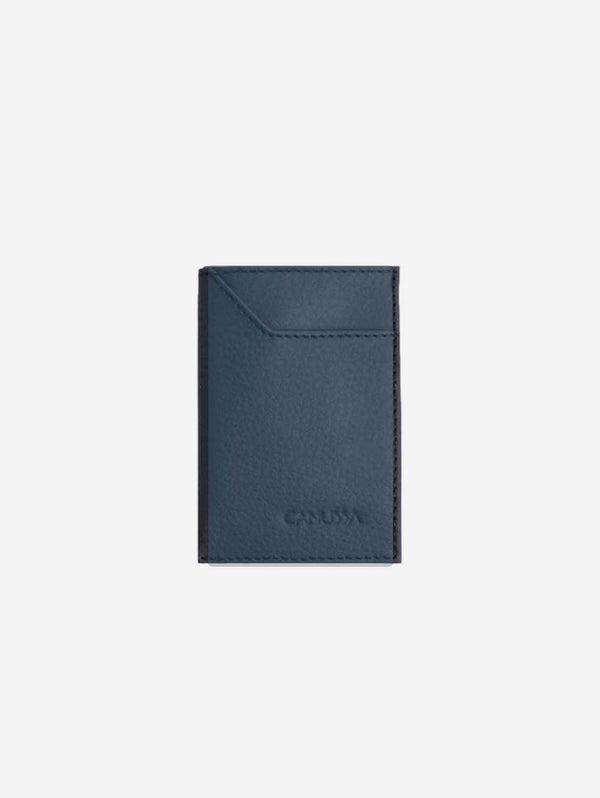 Canussa Slim Persimmon Leather Vegan Card Holder | Black