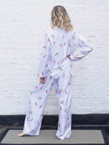 Immaculate Vegan - Charlotte Dunn Design Basque Edition Bamboo Vegan Silk Pyjama Set | Long UK12 / EU40 / US8