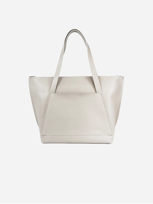 Canussa City Shopper Vegan Leather Tote Bag | Stone