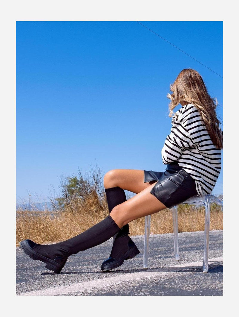 Prologue Shoes Bella Black Scuba Boot (Women)