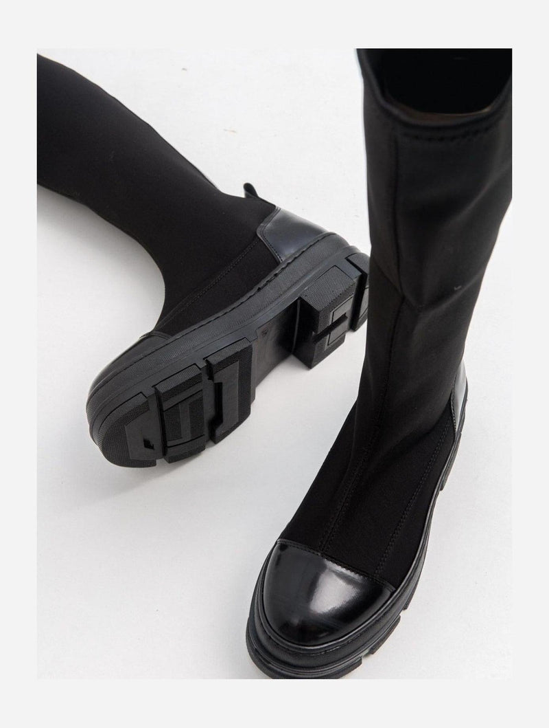 Prologue Shoes Bella Black Scuba Boot (Women)