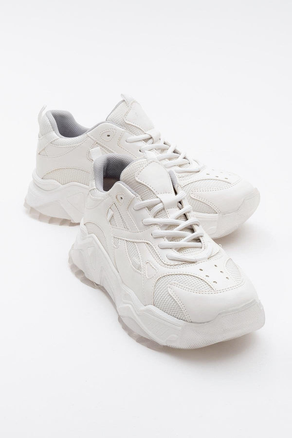 Prologue Shoes Loretta Vegan Leather Platform Sneakers | White