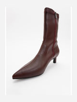 Immaculate Vegan - Prologue Shoes Lewin Burgundy Cilt Pointed Toe Stiletto Boot (Women)