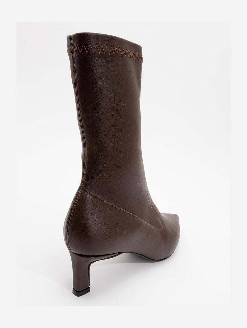 Prologue Shoes Lewin Brown Cilt Pointed Toe Stiletto Boot (Women)