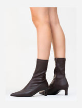 Immaculate Vegan - Prologue Shoes Lewin Brown Cilt Pointed Toe Stiletto Boot (Women)