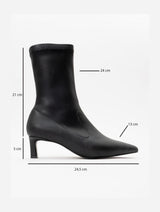 Immaculate Vegan - Prologue Shoes Lewin Black Cilt Pointed Toe Stiletto Boot (Women)