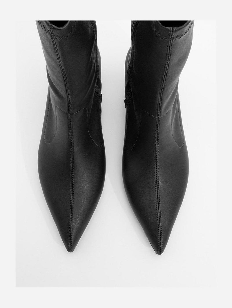 Prologue Shoes Lewin Black Cilt Pointed Toe Stiletto Boot (Women)