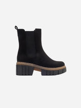 Immaculate Vegan - Prologue Shoes Luz Black Suede Block Heel Boot (Women)