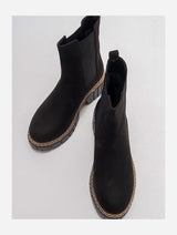 Immaculate Vegan - Prologue Shoes Luz Black Suede Block Heel Boot (Women)