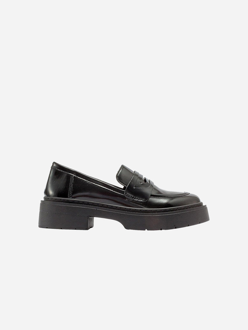 Josie Vegan Leather Platform Loafers | Black Patent