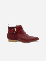 Immaculate Vegan - COG Olympe Women's Vegan Leather Buckle Boots | Bordeaux UK3 / EU36 / US5