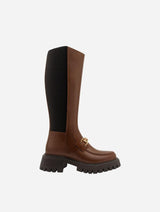 Immaculate Vegan - Prologue Shoes Chapel Vegan Knee High Leather Boots | Cognac