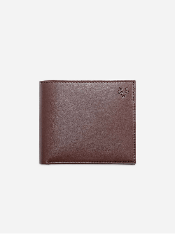 Watson & Wolfe Coin Vegan Leather Wallet | Chestnut Brown & Emerald