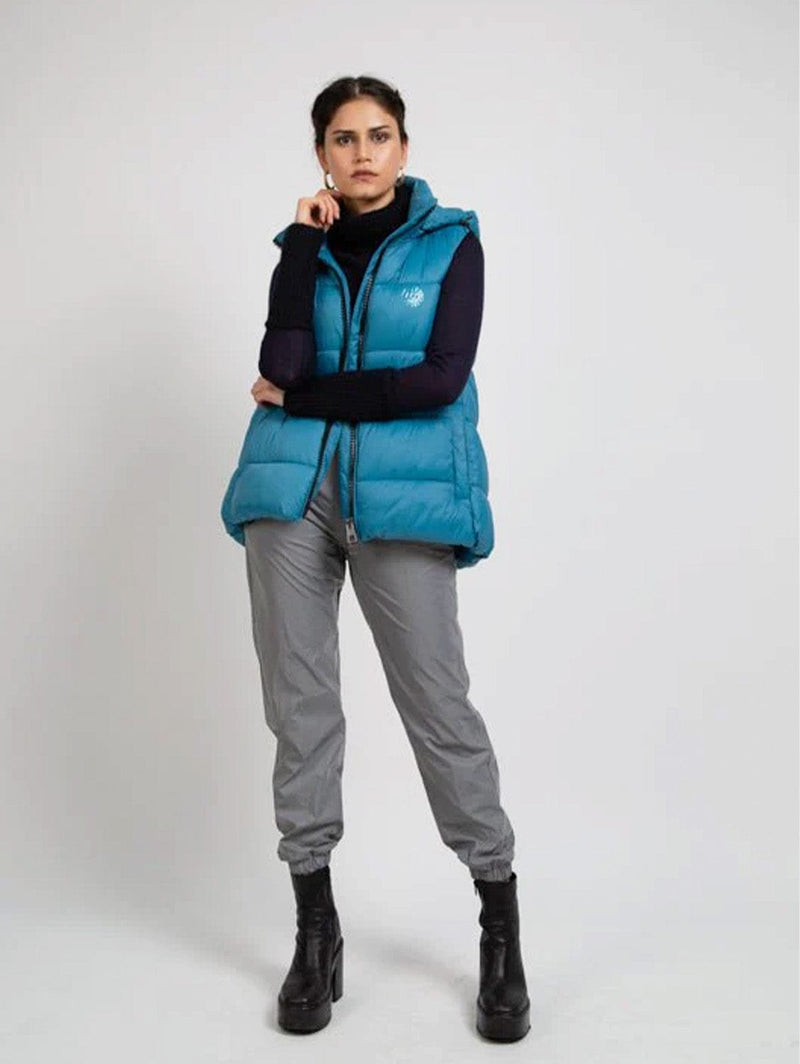CULTHREAD Arundel Hooded Vegan Vest | Sky Blue