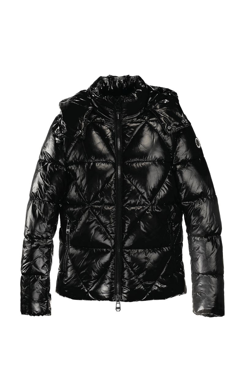 CULTHREAD LEAMINGTON short black puffer jacket