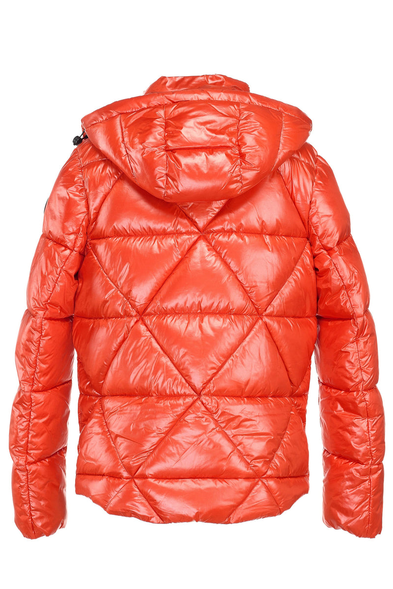 CULTHREAD LEAMINGTON short orange puffer jacket