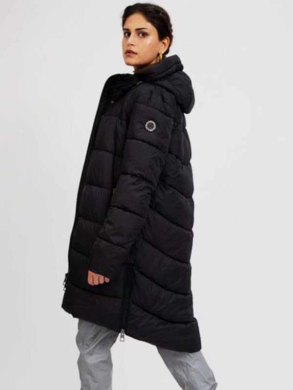 CULTHREAD Portobello II Recycled Vegan Long Puffer Jacket | Black