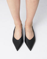 Immaculate Vegan - Bohema Kitten Heels Black pointy toe pumps