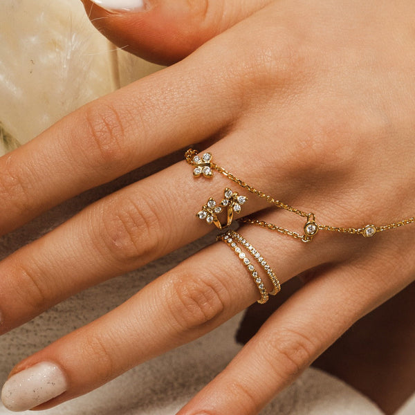 Enchanting Flutterfly™ 14K Gold Vermeil Trio Butterfly Ring | Gold