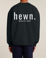 Immaculate Vegan - hewn. Mens Organic Cotton Signature Oversized Sweatshirt in Jet Black