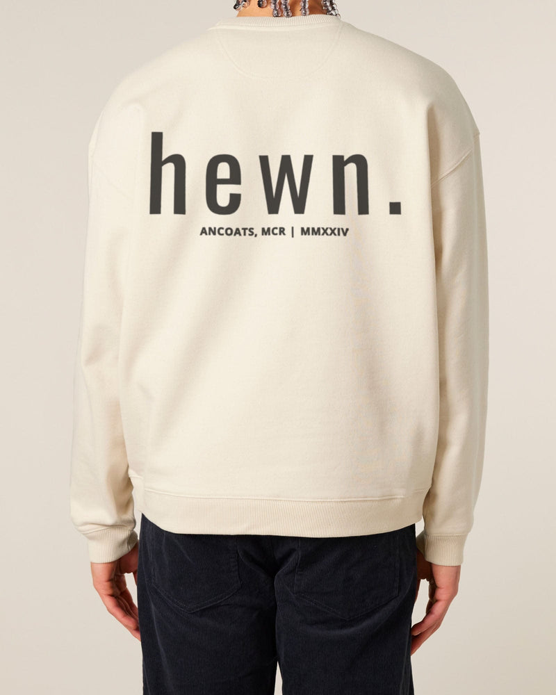 hewn. Mens Organic Cotton Signature Oversized Sweatshirt in Natural Cotton