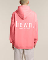 Immaculate Vegan - hewn. Mens Organic Cotton Signature Oversized Hoodie in Flamingo Pink