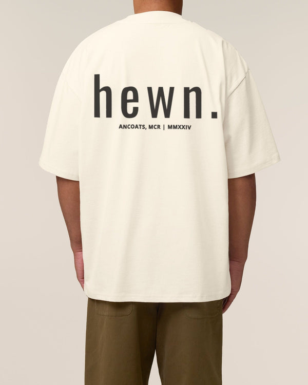 hewn. Mens Organic Cotton Signature Oversized T-shirt in Natural Cotton