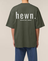 Immaculate Vegan - hewn. Mens Organic Cotton Signature Oversized T-shirt in Pine Green Khaki