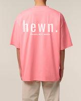Immaculate Vegan - hewn. Mens Organic Cotton Signature Oversized T-shirt in Flamingo Pink