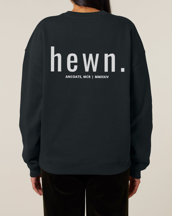 Women's Organic Cotton Signature Oversized Sweatshirt | Jet Black